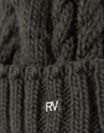 Green wool and alpaca hat