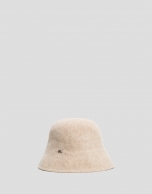 Beige wool bucket hat