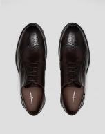 Zapato Blucher marrón con picados