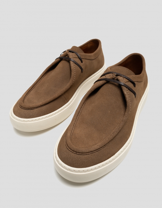 Tan derby shoes