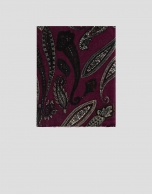 Fular lana cachemires tonos ciruela/crudos