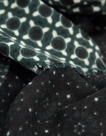 Fular paneles en tonos verdes