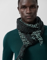 Fular paneles en tonos verdes