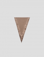 Bandana print scarf in natural tones