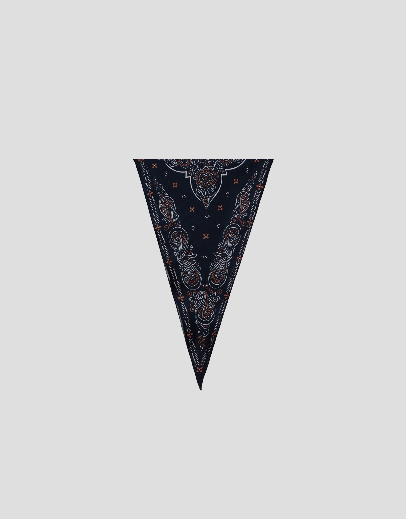 Navy/Brown Bandana Print Scarf