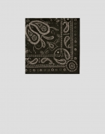Khaki paisley print scarf