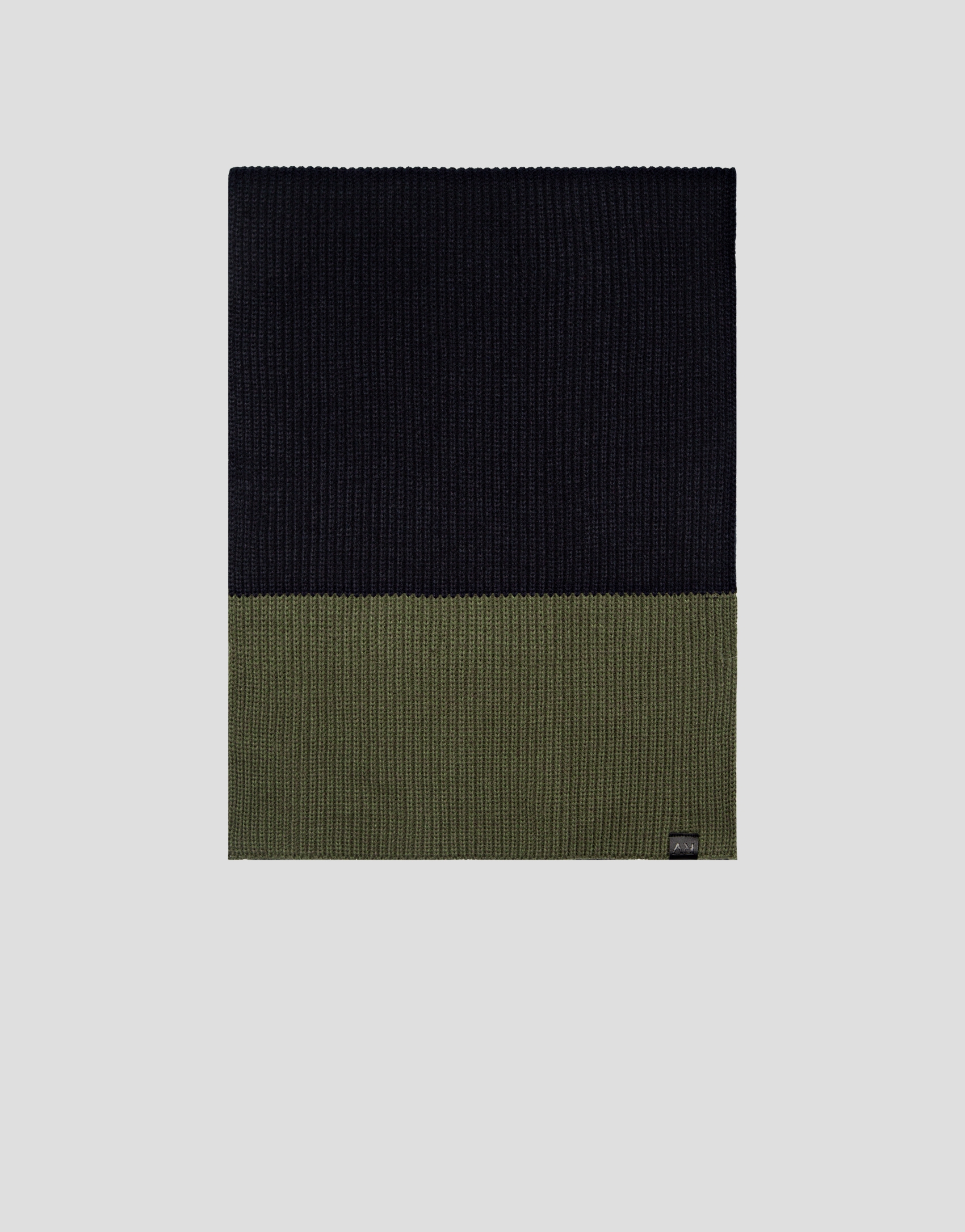 Bufanda bicolor marino/verde