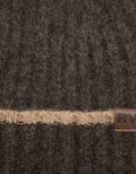 Gorro tricot tonos marrón y crudo
