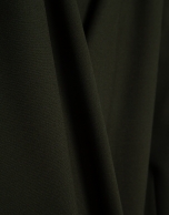 Vestido midi cruzado de manga corta verde