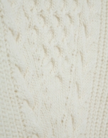 Ecru thick knitted sweater