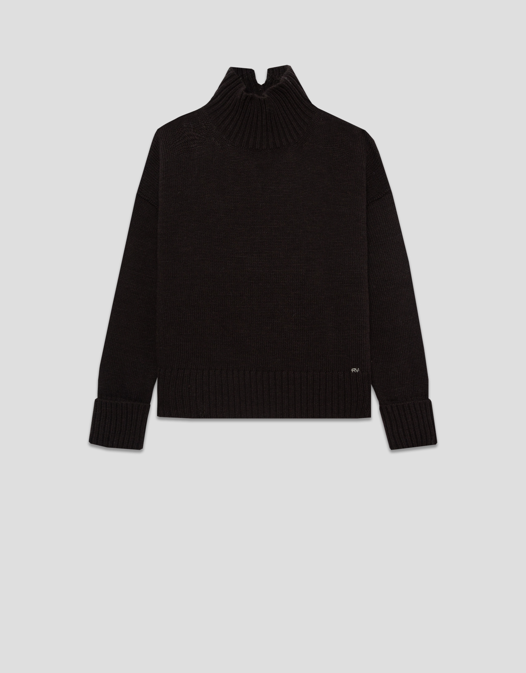 Brown oversized jumper with ribbed cuffs