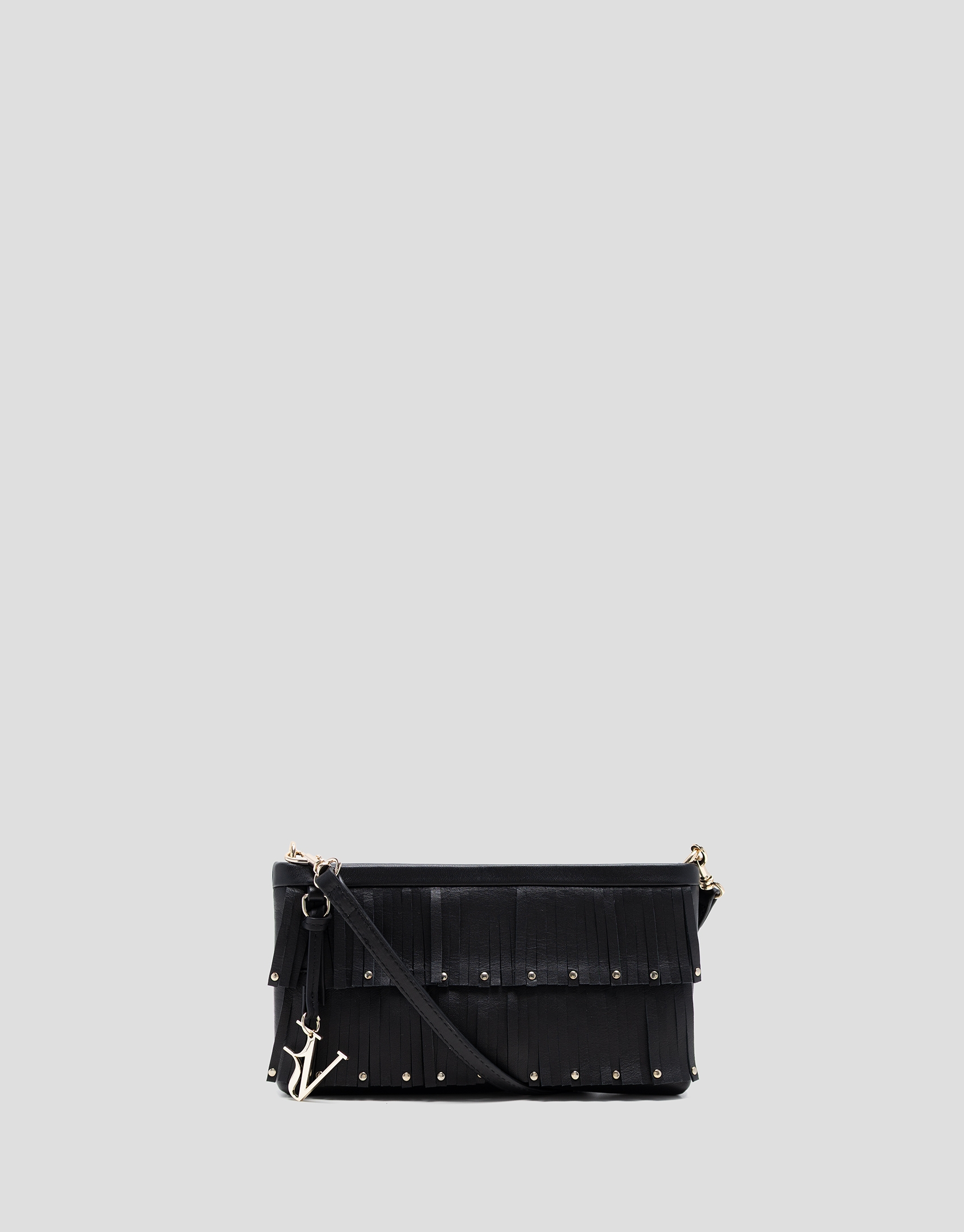 Chloe mini bag in black leather with fringe