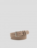 Sand suede belt
