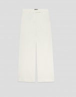 Pantal&oacute;n recto crepe crudo