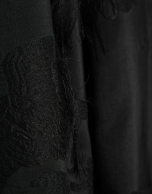 Black balloon skirt with fancy jacquard