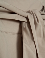 Camel pleated midi skirt