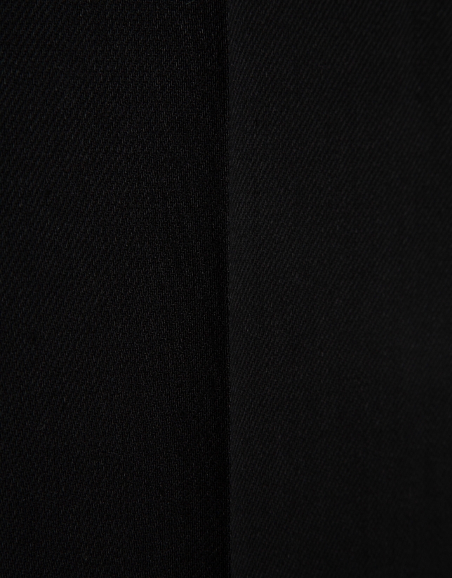 Pantal&oacute;n recto mezcla lino negro