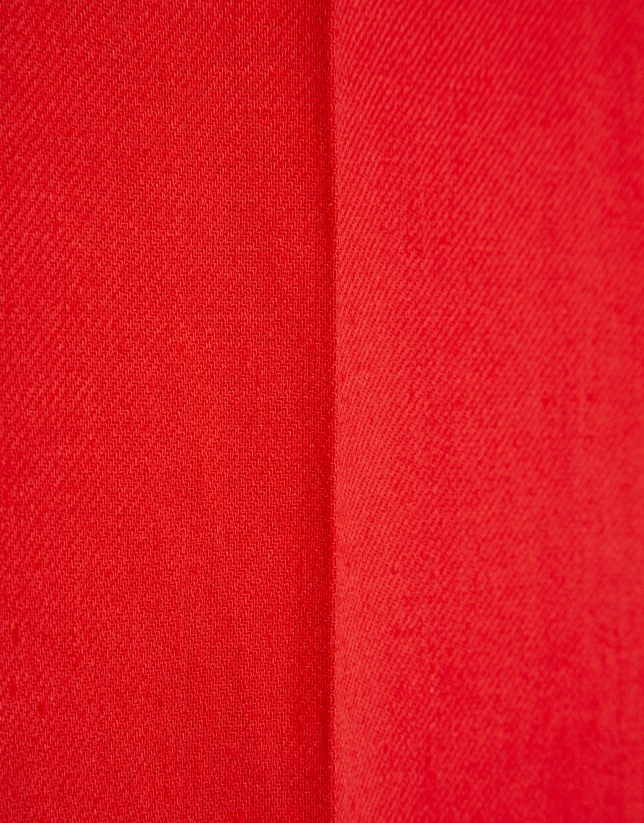 Pantal&oacute;n recto mezcla lino rojo