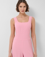 Mono tirantes crep&eacute; rosa