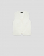 structured raw crepe top