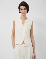 structured raw crepe top