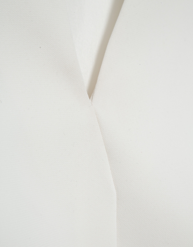 structured raw crepe top