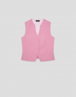 Structured pink crepe top