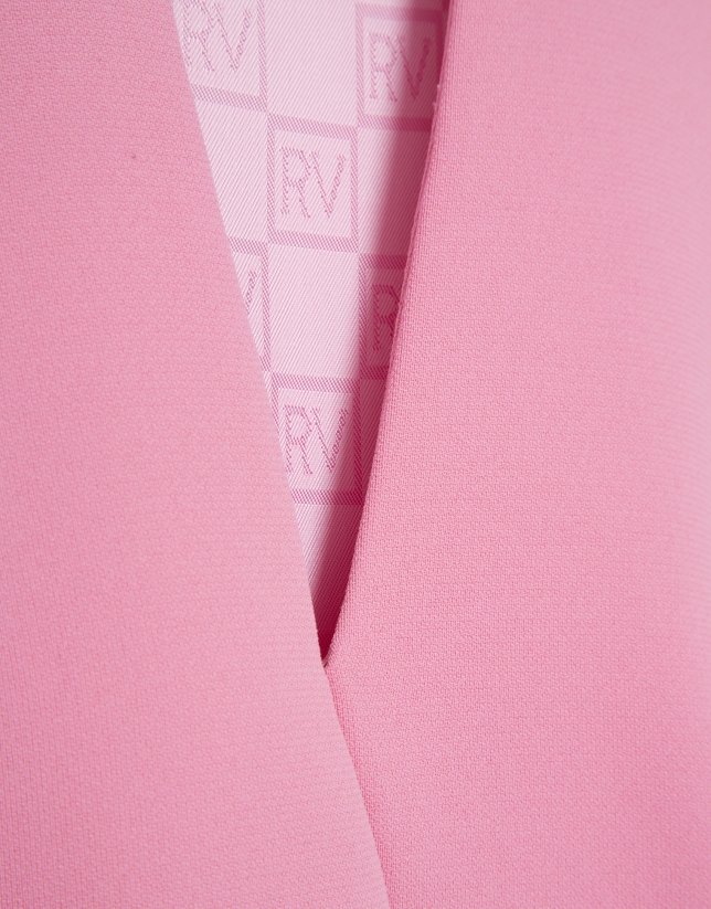 Structured pink crepe top