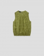 Moss green fill coup&eacute; gathered top