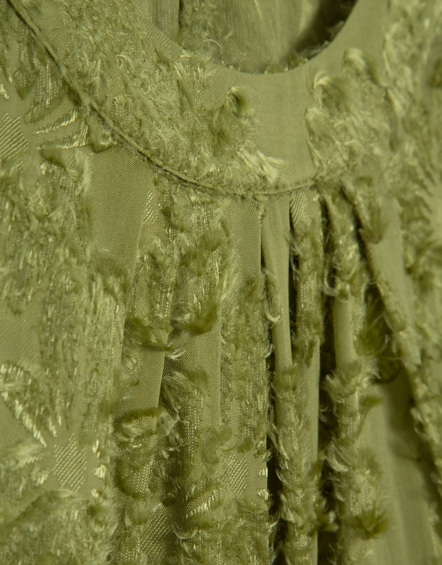 Gathered top in moss green fill coup&Atilde;&copy;