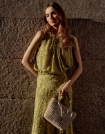 Moss green fill coup&eacute; gathered top