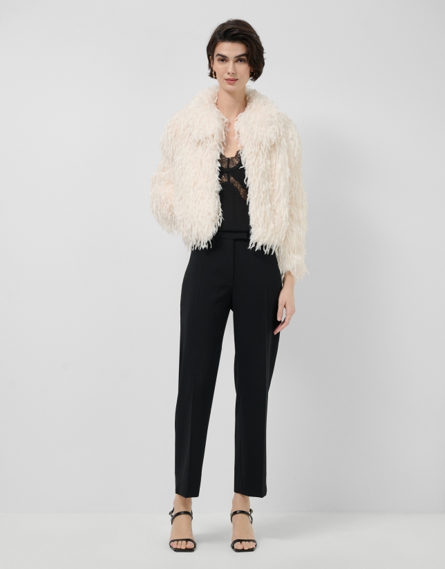 Black lace lingerie top