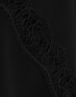 Black lace slip top