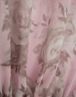 Blus&oacute;n manga volante gasa estampado floral rosa