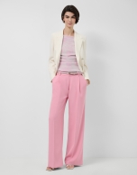 pink tulle short-sleeved t-shirt