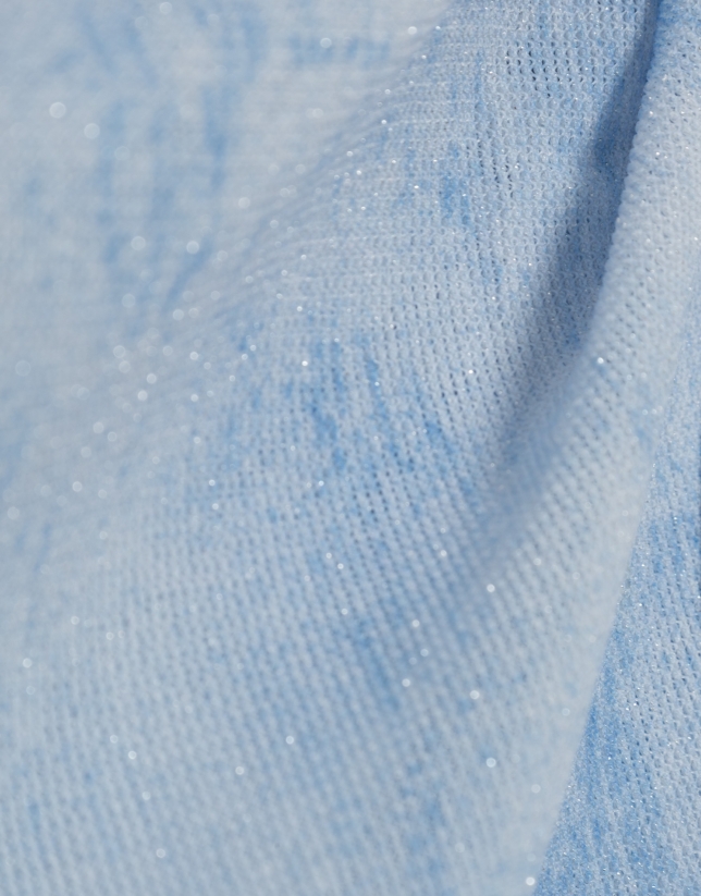 Camiseta manga corta tul azul claro