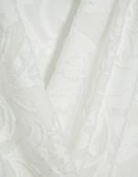 White devor&eacute; knit crossover sleeveless T-shirt