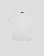 Camiseta cuello redondo punto algod&oacute;n ligero blanco