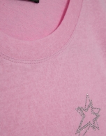 Camiseta cuello redondo punto algod&oacute;n ligero rosa