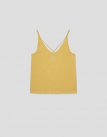 Camiseta tirante doble amarilla