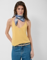 Yellow double strap T-shirt