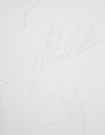 Oversized white sleeveless T-shirt with floral embroidery