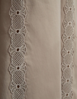 Camel shirt midi dress with lace straps