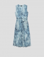 Lightweight blue midi sleeveless dress