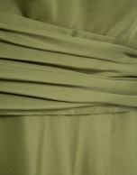 Vestido sin mangas tafeta verde