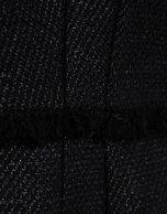 Vestido sin mangas recto tejido trama negra