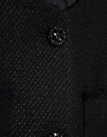 Short black woven jacket