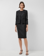 Short black woven jacket