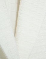 Short white shiny weave jacket