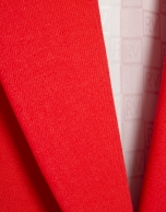 Blazer un bot&oacute;n mezcla lino rojo